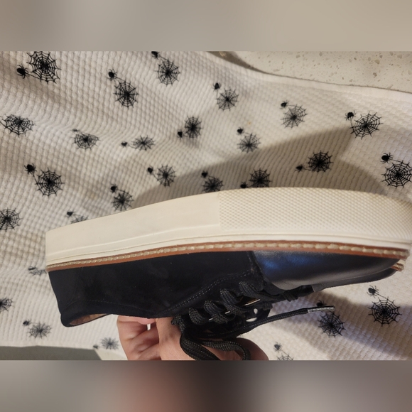 Caslon Nordstrom Women Black Suede Leather Toe Sneakers Tennis Shoes - Size 8.5 - Picture 7 of 9